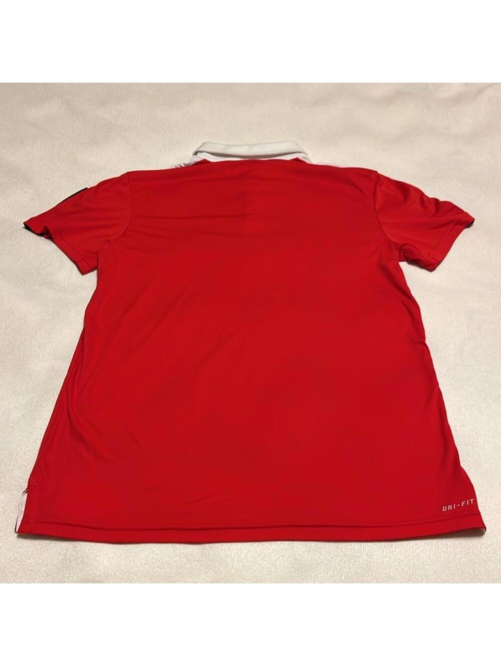 Nike Dri-FIT Red White Black Colorblock Polo Shirt Men's Small - Picture 4 of 6